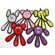 Tuff Enuff Dangles Pig Dog Toy in Pink