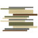 Daltile Glass Reflections 11 1/2" x 15 1/2" Frosted Random Interlocking Accent Blend in Urban Camouflage