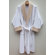 Linum Home Textiles Terry Velour Bathrobe with Diamond Details in Pure White and Bountiful Beige