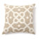 Villa Home Provence Tuscan Tile Wool Applique Pillow in Natural