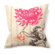 Villa Home Provence Arcadia Flower Pillow in Pink and Orange