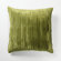 Villa Home Illusion Venetian Velvet Pleated Pillow in Green