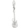 EZ Charms Sterling Silver Electric Guitar Charm