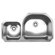 Whitehaus Collection Noah's Chefhaus 37" Double Bowl Undermount Kitchen Sink