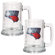 Great American Products NBA 15oz Glass Tankard 2 Piece Set - Primary Logo