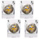 Great American Products NFL Open Field 4 Piece Square Shot Glass Set