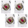 Great American Products NFL Open Field 4 Piece Square Shot Glass Set