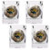 Great American Products NFL Open Field 4 Piece Square Shot Glass Set