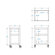 Lucasey Fully Constructed Mobile Cart With 3 Shelves