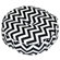 Greendale Home Fashions Zig Zag Fabric Round Floor Pillow