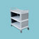 Rubbermaid Commercial Products Xtra Utility Cart with 3 Shelves in Off-White