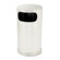 Rubbermaid Commercial Products Designer Line Fire-Safe Receptacle, Rnd, Steel, 12gal, SS/BK                                                                 