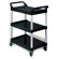 Rubbermaid Commercial Products 3-Shelf Service Cart in Red