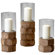 Cyan Design Glass and Wood Small Hex Nut Hurricane