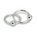 Krysaliis Classique Two Ring Sterling Silver Baby Rattle and Teether