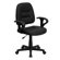 Flash Furniture Ergonomic Mid-Back Task Leather Office Chair with Arms