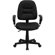 Flash Furniture Ergonomic Mid-Back Task Leather Office Chair with Arms