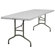 Flash Furniture Blow Molded Plastic Bi-Folding Table in Granite White