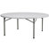 Flash Furniture Round Blow Molded Plastic Folding Table in Granite White