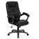 Flash Furniture Leather Executive Chair with Gun Metal Base and Thick Padded Arms