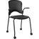 Flash Furniture Hercules Series Perforated Stacking Side Chair with Arms in Black