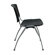 Flash Furniture Hercules Series Polypropylene Stack Chair with Titanium Frame Finish in Black