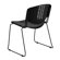 Flash Furniture Plastic Stack Chair in Black