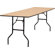 Flash Furniture Rectangular Wood Folding Banquet Table with Clear Coated Finished Top