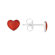 Juliette Collection Sterling Silver and Enamel Heart Earring