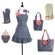 Jessie Steele Denim Bow Scalloped Pot Mitt