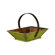 Antique Revival Asian Antique Apple Holder Tray in Distressed Green