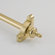 Zoroufy 84" Heritage Roped Tubular Stair Rod Set Extended Brackets Urn Finial in Polished Brass