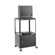 Da-Lite Pixmobile 25" x 30" Shelf Height Adjustable Cart With Cabinet [32" -54" Height]