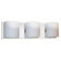 Dainolite Frosted Glass Three Light Contemporary Bath Vanity in Polished Chrome