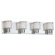 Dainolite Bevelled Mirror Four Light Bath Vanity with White Frosted Glass Shade in Polished Chrome