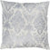 Rizzy Home T-3593 18" Decorative Pillow in Silver White