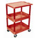 Luxor Top Flat Shelf and Middle/Bottom Tub Shelf Utility Cart