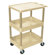 Luxor Top Flat Shelf and Middle/Bottom Tub Shelf Utility Cart