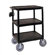 Luxor 44" High Open Shelf Endura Video Table with Pneumatic Tires