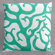Dermond Peterson Coral Turquoise Pillow on White Linen