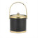 Kraftware Sophisticates Ice Bucket with Track Handle in Black