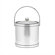 Kraftware Mylar 3 Qt Ice Bucket with Lucite Cover in Brushed Chrome