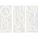 WallPops! Sheets Dorset Ivory White Monogram and Alphabet Decal Set