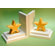 One World Gold Star Bookends with White Base