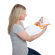 maamam aacua 4 in 1 Bath Towel with Orange Trim in White