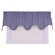 Ellis Curtain Tremblay / Tyvek Small Scale Scroll Lined Scallop Valance Window Curtain in Blue