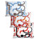 notNeutral Blue Letters Pillow