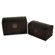 Oriental Furniture Black Calligraphy Round Top Jewelry Box Set