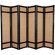 Oriental Furniture 72" Jute Shoji Screen in Black