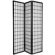 Oriental Furniture Window Pane Room Divider in Black